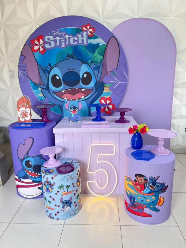 Stitch Lilás Kit Luxo Led