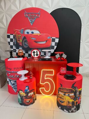 Carros Vermelho Kit Luxo Led