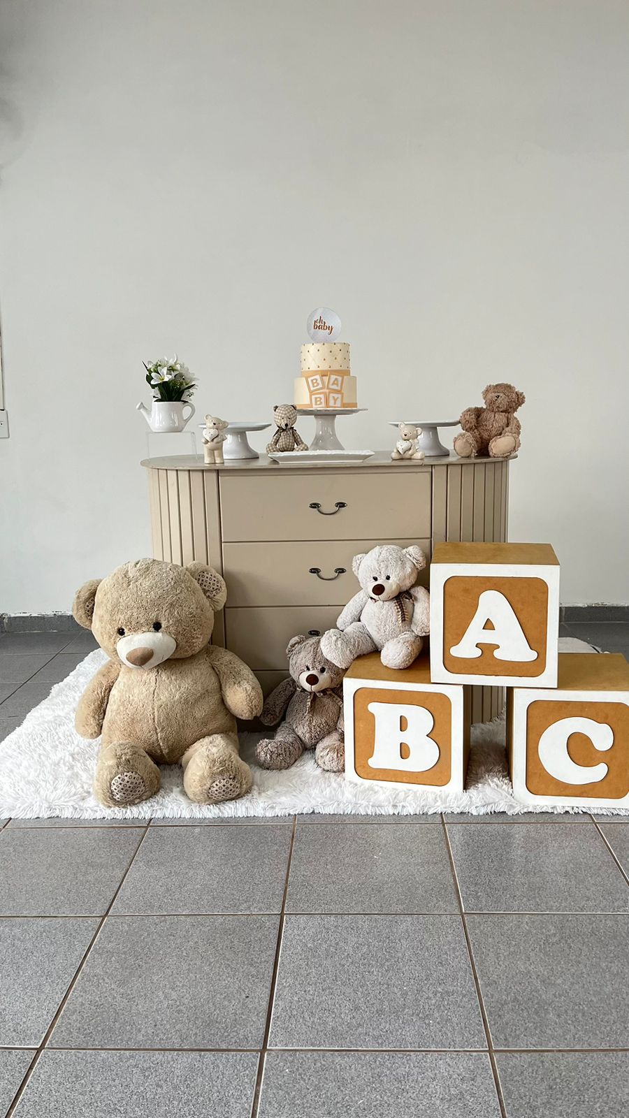 Ursinhos Cômoda Bege