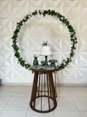 Painel Flores Mesa Rústica