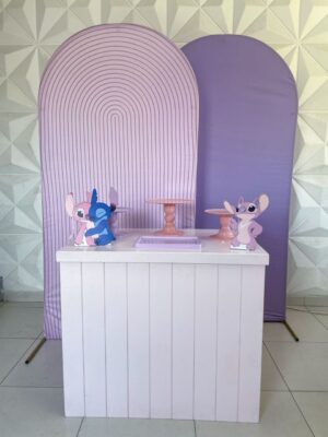 Stitch Rosa Painel Duplo