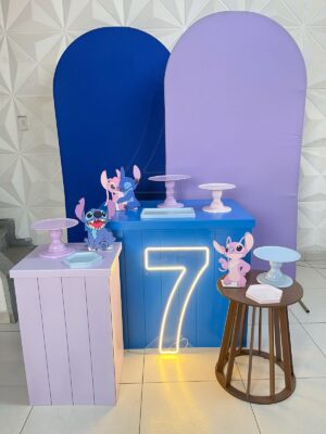 Stitch Azul Painel Duplo