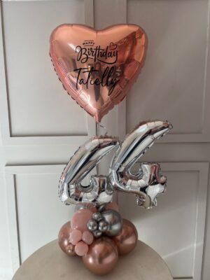 Arranjo de Número + 1 Metalizado Gás Hélio