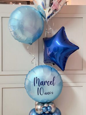 Metalizado Mesa + 3 Balões Látex