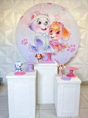 Patrulha Canina Rosa Cubos Boiserie