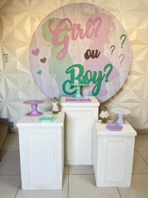 Chá Revelação Cubos Boiserie